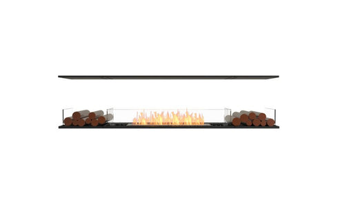 Ecosmart Fire Flex 86IL.BX2 Island Fireplace Insert - Black Finish / Stainless Steel Burner - ESF.FX.86IL.BX2
